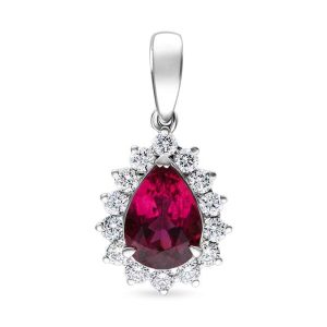 Kalung (Diamond Pendant Fuchsia LWF1247)
